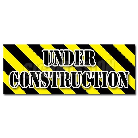 UNDER CONSTRUCTION DECAL Sticker Workers Construction Demolition Crew